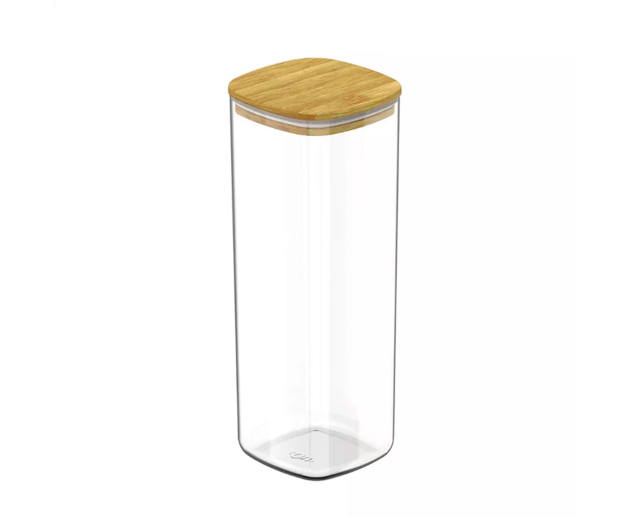Contenedor de vidrio con tapa de bambú 25 cm